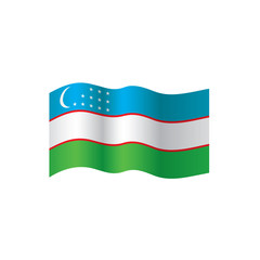 Uzbekistan flag, vector illustration