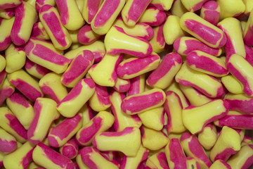 Lots of pink and yellow earplugs