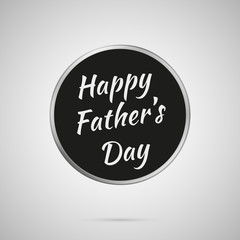 Happy Fathers Day Lettering On Black Template