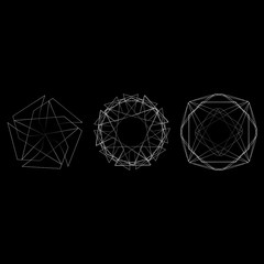 Geometric set for gifts and holidays pattern vector EPS10