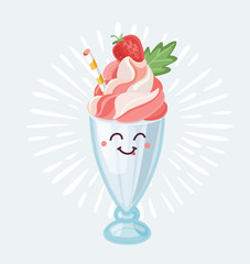 Milk shake character icon 