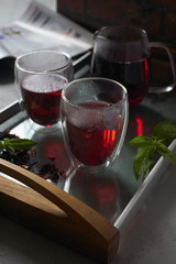 Hibiscus tea.
