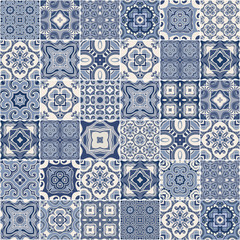 Traditional ornate portuguese decorative tiles azulejos.