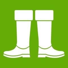Rubber boots icon green