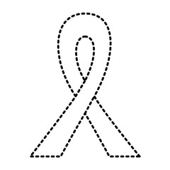 peace symbol lace on dotted silhouette vector illustration