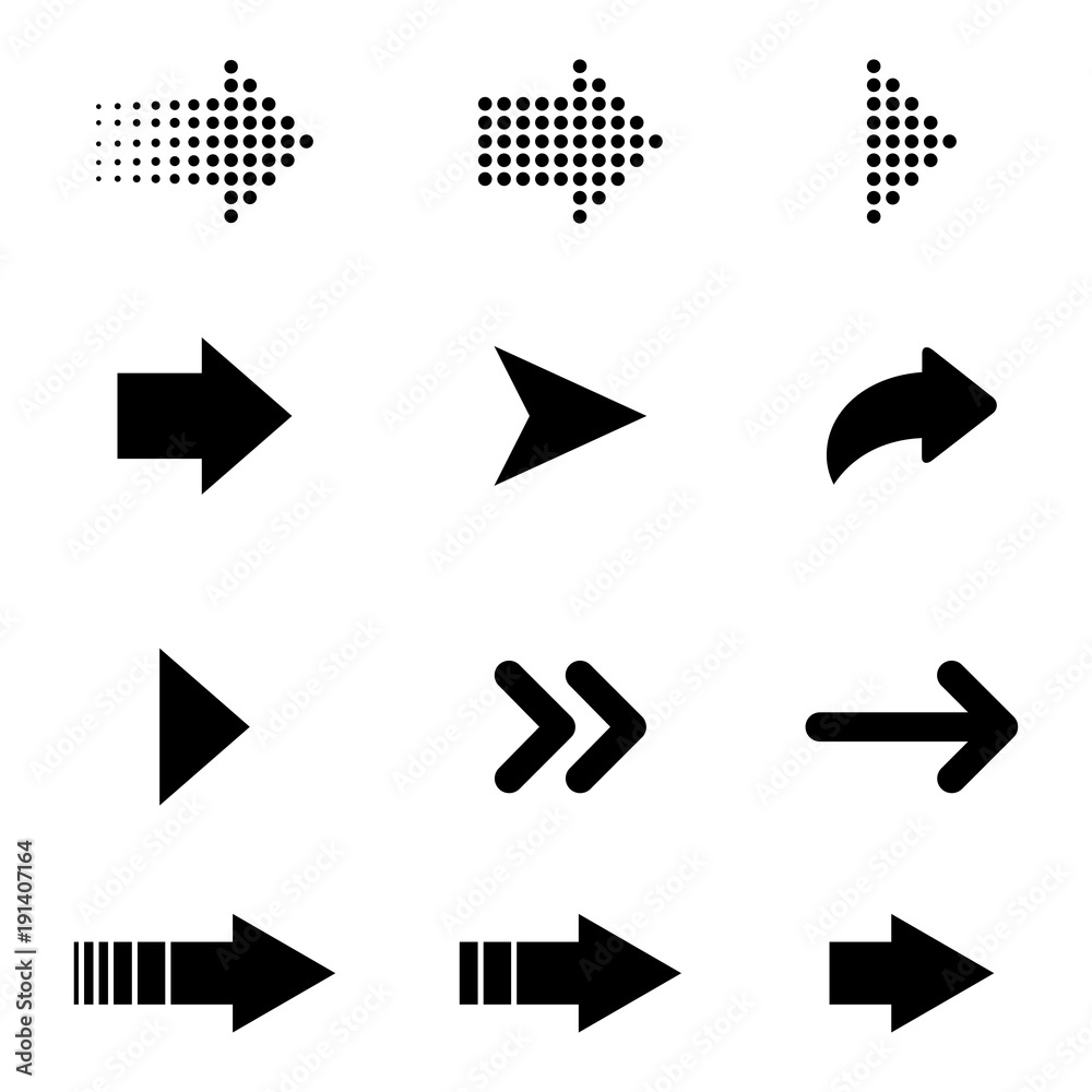 Canvas Prints set of black vector arrows. arrows vector collection. arrow. arrow icons. arrow black icons. arrows 