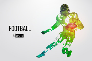 Silhouette of a football player. Vector illustration