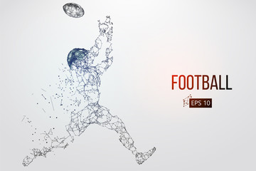 Silhouette of a football player. Vector illustration © matrosovv