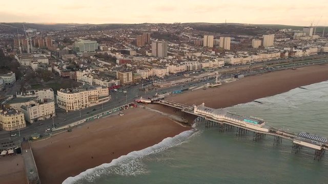 Brighton Pier England UK Aerial Beach 