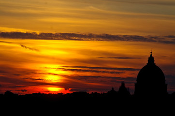 Obraz premium roman beautiful sunset