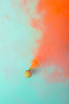 Orange Smoke Bomb