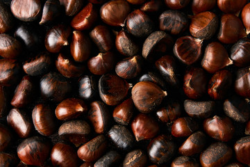 Raw Chestnuts background
