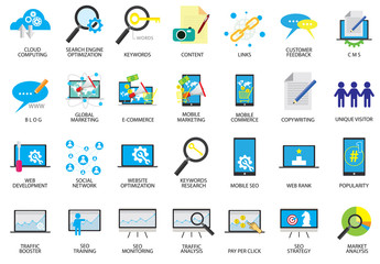 SEO Search Engine Optimization Icons