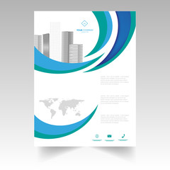 Brochure flyer magazine cover booklet poster design template layout business technology