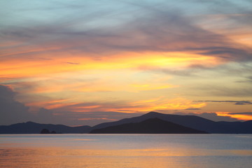 Seaside town of Turgutreis and spectacular sunsets 