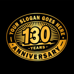 130 years anniversary design template. Vector and illustration. 130th logo. 
