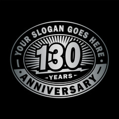 130 years anniversary design template. Vector and illustration. 130th logo. 