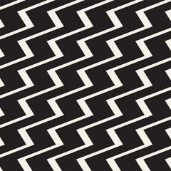 Zigzag lines surface. Jagged stripes seamless pattern. Vector design with waves. Repeated chevrons wallpaper ornament.