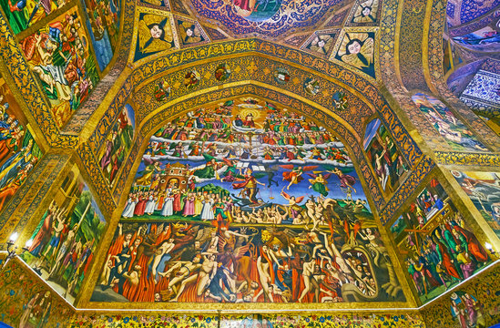 Last Judgement Painting In Vank Cathedral, Isfahan, Iran