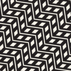 Vector seamless zigzag line pattern. Abstract stylish geometric background. Repeating lattice background