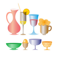Different drinks and cocktails