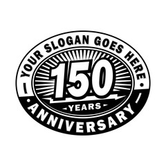 150 years anniversary design template. Vector and illustration. 150th logo. 