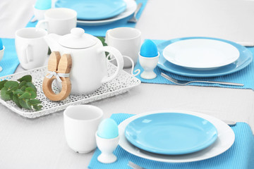 Beautiful festive Easter table setting