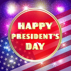 Colorful illustration for Happy Presidents day.