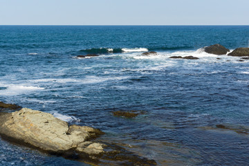 Seascape with Bird island near town of Tsarevo, Burgas Region, Bulgaria