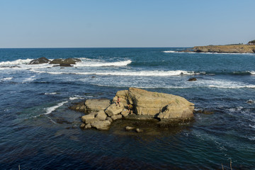 Seascape with Bird island near town of Tsarevo, Burgas Region, Bulgaria