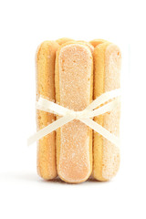 Ladyfingers on white background