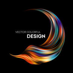 3d Abstract colorful fluid design. Vector illustration