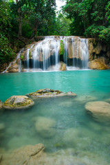 Erawan waterfall in Thailand