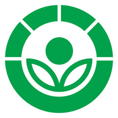The Radura symbol, used to show a food has been treated with ionizing radiation. US FDA recommended variant of irradiation or irradiated food vector symbol or icon.