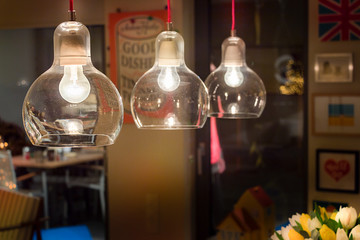 Three incandescent lights