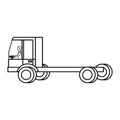 delivery truck vehicle icon vector illustration design