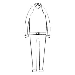 elegant masculine costume icon vector illustration design