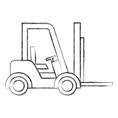 forklift vehicle isolated icon vector illustration design
