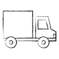 delivery truck vehicle icon vector illustration design