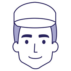 Obraz na płótnie Canvas delivery worker head avatar character vector illustration design
