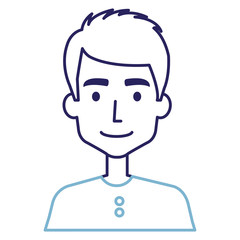 young man avatar character vector illustration design