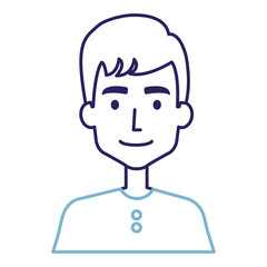 young man avatar character vector illustration design