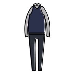 elegant masculine costume icon vector illustration design