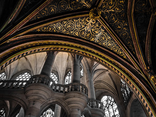 St. Stephen's Church of the Mount is a place of Catholic worship in Paris. Inside it has a singular architecture, with two stone spiral staircases leading to the upper balustrade.