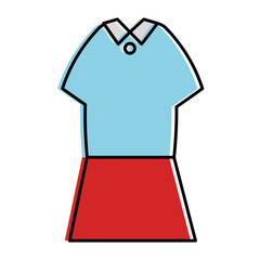 elegant femenine costume icon vector illustration design