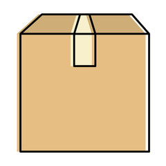 delivery carton box icon vector illustration design