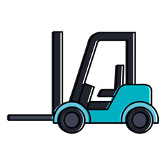 forklift vehicle isolated icon vector illustration design