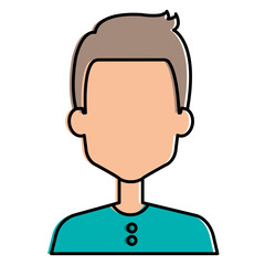 young man avatar character vector illustration design