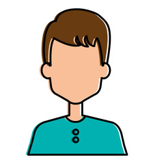 young man avatar character vector illustration design
