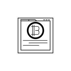 crypto currency folder icon. Element of crypto currency for mobile concept and web apps. Thin line  icon for website design and development, app development. Premium icon